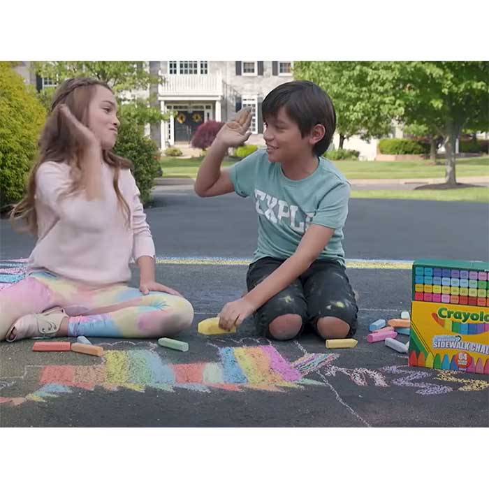 Washable Sidewalk Chalk, 130 Count - US 4908